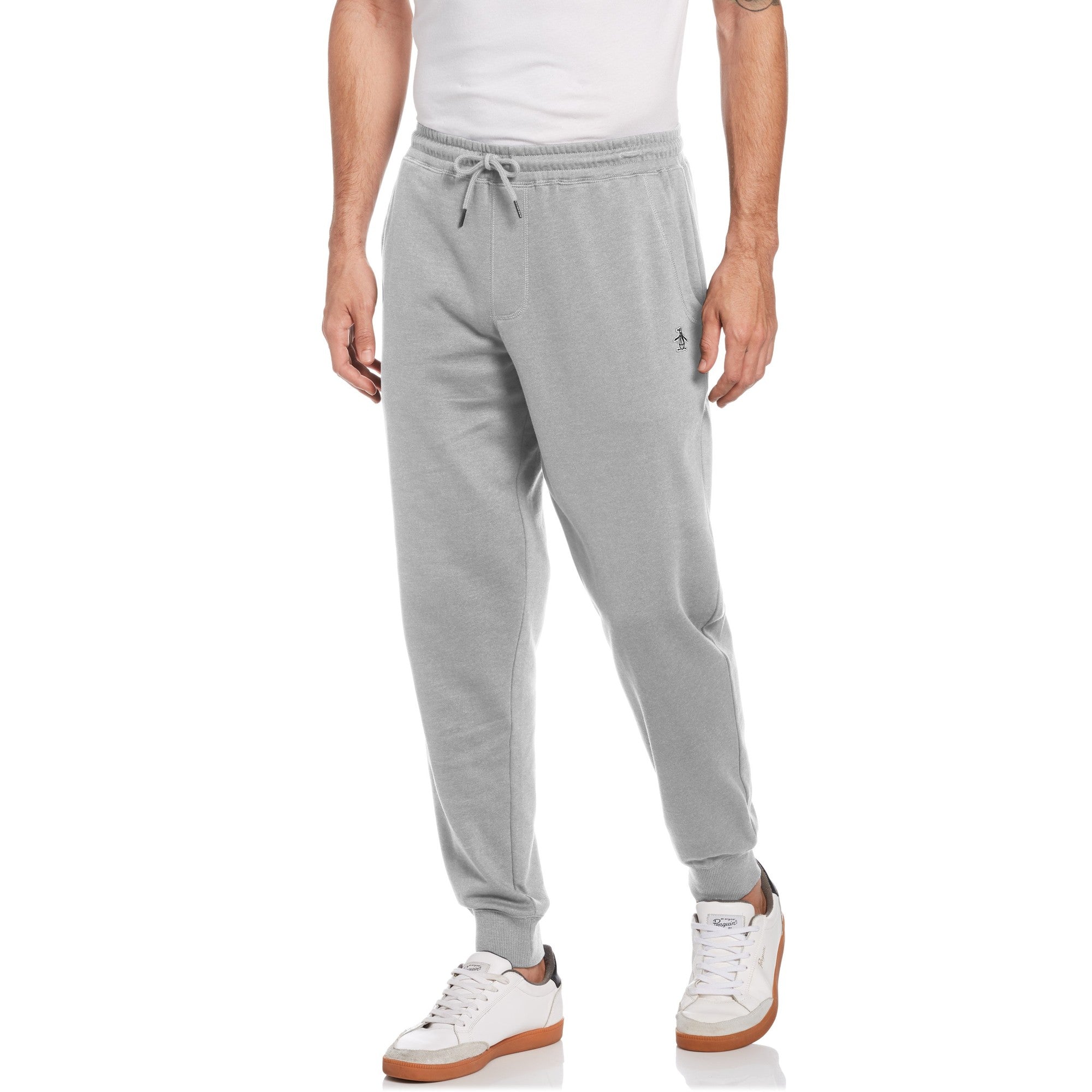 Original Penguin Men's Slim-Fit Solid Fleece Joggers Sweatpants 2XL XXL Grey