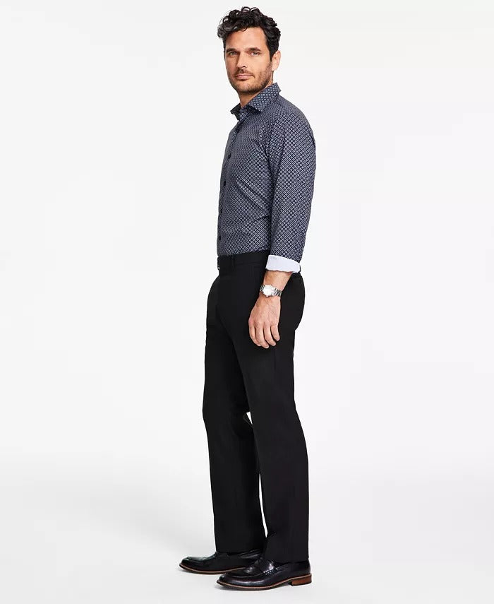 Alfani Mens Classic fit Dress Pants 38 / 32 Blue Solid Stretch