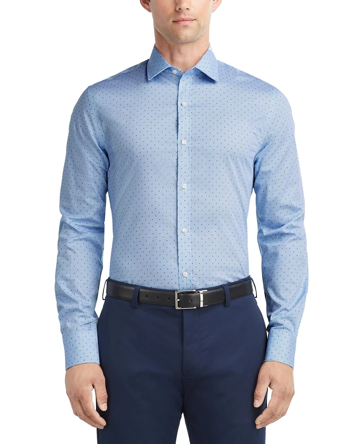 Tommy Hilfiger Mens Regular fit Dress Shirt Medium 15 in 32-33 Blue Check