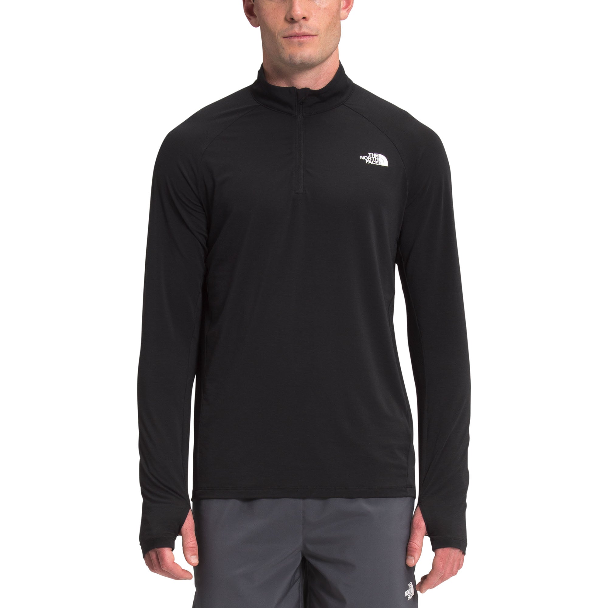 The North Face Men's Wander Quarter Zip Active Shirt Black Small