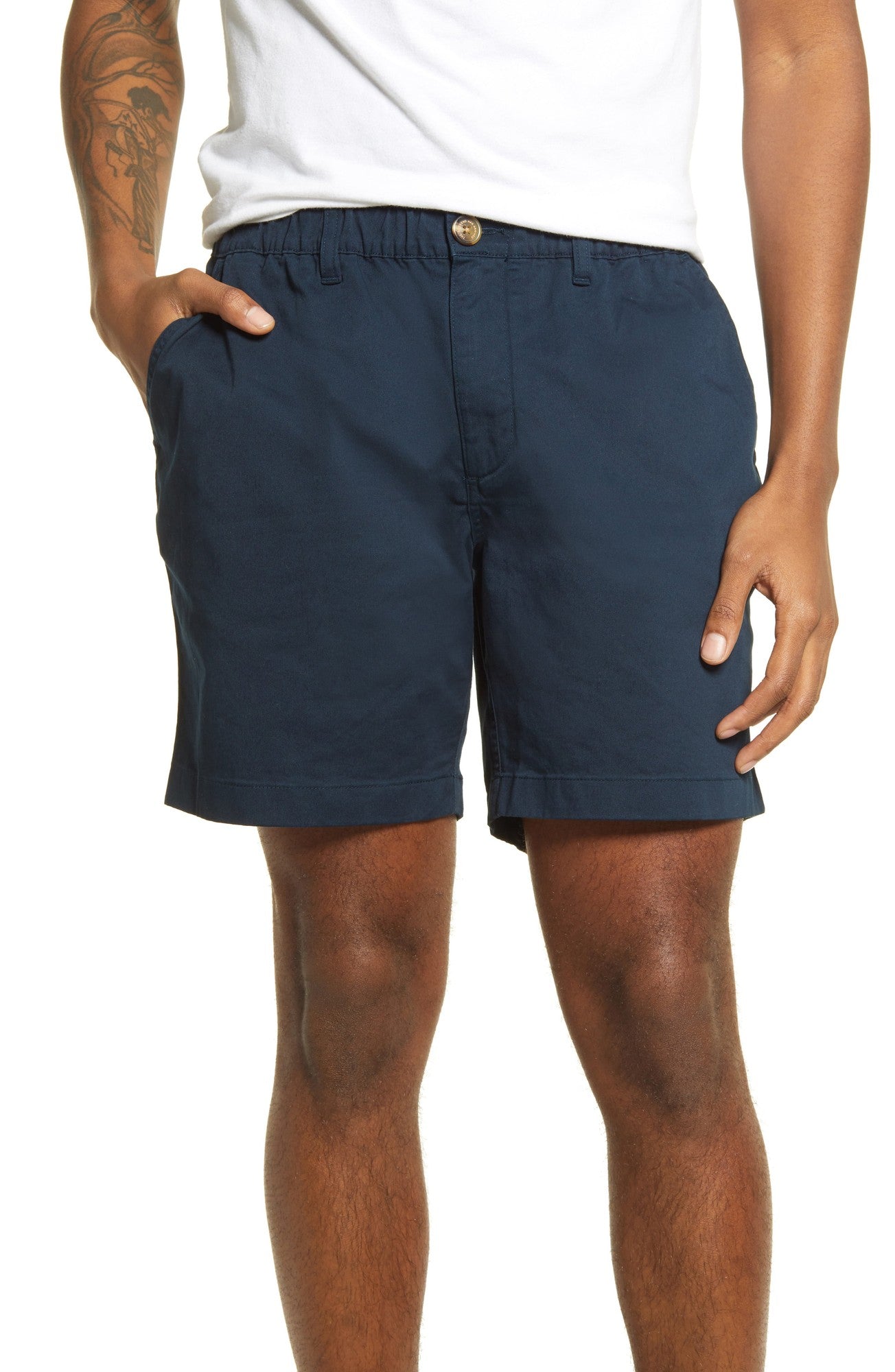 Chubbies Mens Regular fit Casual Shorts Medium 8 Inseam Blue Solid Stretch