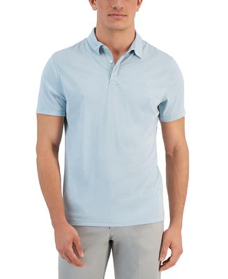Alfani Mens Alfatech Stretch Solid Polo Shirt Blue Small