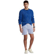 Polo Ralph Lauren Men's 5.75-Inch Seersucker Traveler Swim Trunks Large Blue