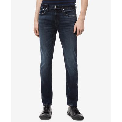 Calvin Klein Mens Slim-Fit Stretch Jeans Blue Black 33 x 30