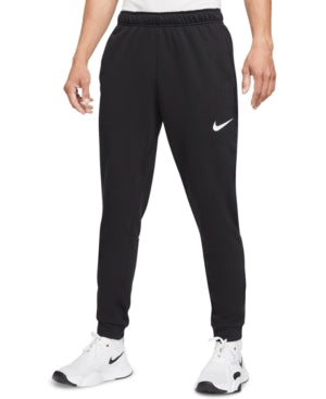 Nike Men's Dri-fit Taper Fitness Fleece Pants Black White Medium