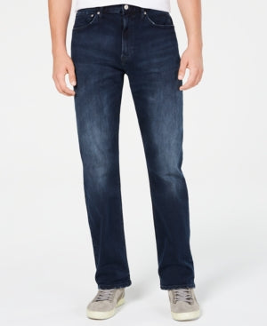 Calvin Klein Men's Straight-Fit Forever Black Boston Blue Jeans 30 x 32