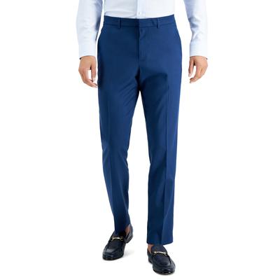 Perry Ellis Mens Slim fit Dress Pants 36 / 32 Navy Blue Solid Stretch