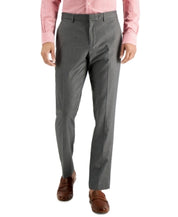 Perry Ellis Mens Slim fit Dress Pants 33 / 32 Mid Grey Solid Stretch