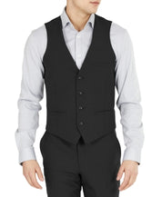 Bar Iii Men's Slim-Fit Wool Suit Vest Large Black