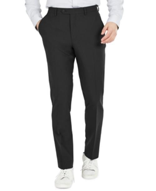 Bar Iii Mens Slim fit Dress Pants 40 / 32 Black Solid