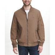Calvin Klein Mens Full Zip Flight Jacket Dark Tan Medium