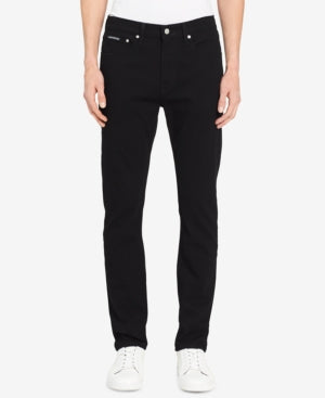 Calvin Klein Men's Skinny Fit Stretch Jeans Forever Black 40 x 30