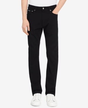Calvin Klein Men's Stretch Straight Fit Jeans Forever Black 34 X 30