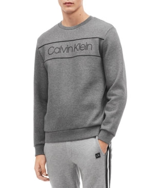 Calvin Klein Men's Logo Sweatshirt Dark Gray Large