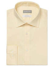 Michael Kors Mens Regular fit Dress Shirt Large 16 in 32-33 Yellow Solid