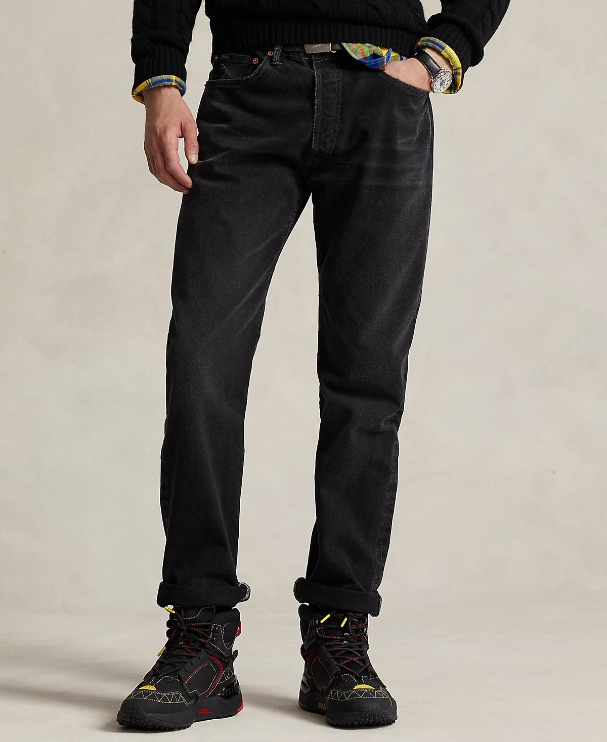 Polo Ralph Lauren Mens Vintage Classic Fit Jeans in Beavenmeadow Black 30 x 32