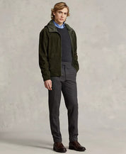 Polo Ralph Lauren Men's Reversible Leather Suede Hooded Jacket Large Green Olive
