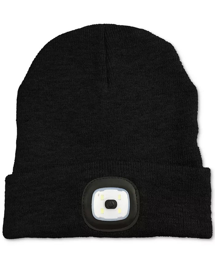 Adventure LED Lighted Cuffed Beanie Hat Black OSFA