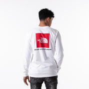 The North Face Men's Box NSE Long Sleeve Crewneck Tee Shirt White XL