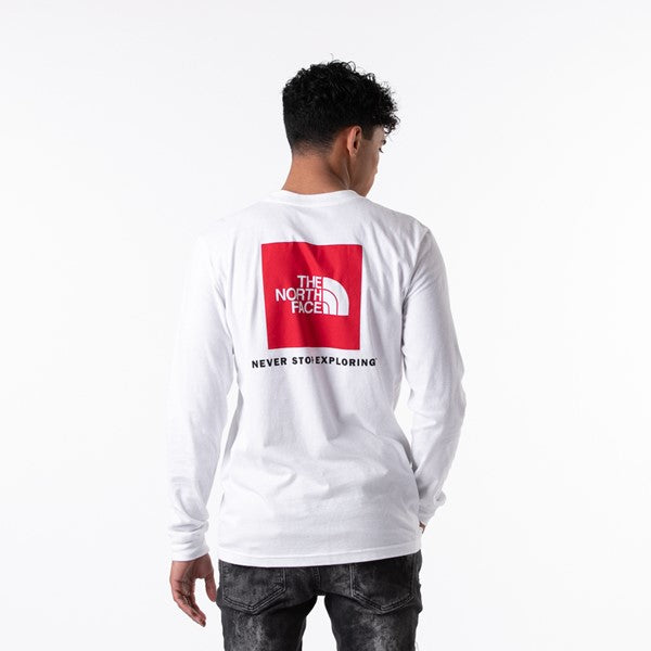 The North Face Men's Box NSE Long Sleeve Crewneck Tee Shirt White XL