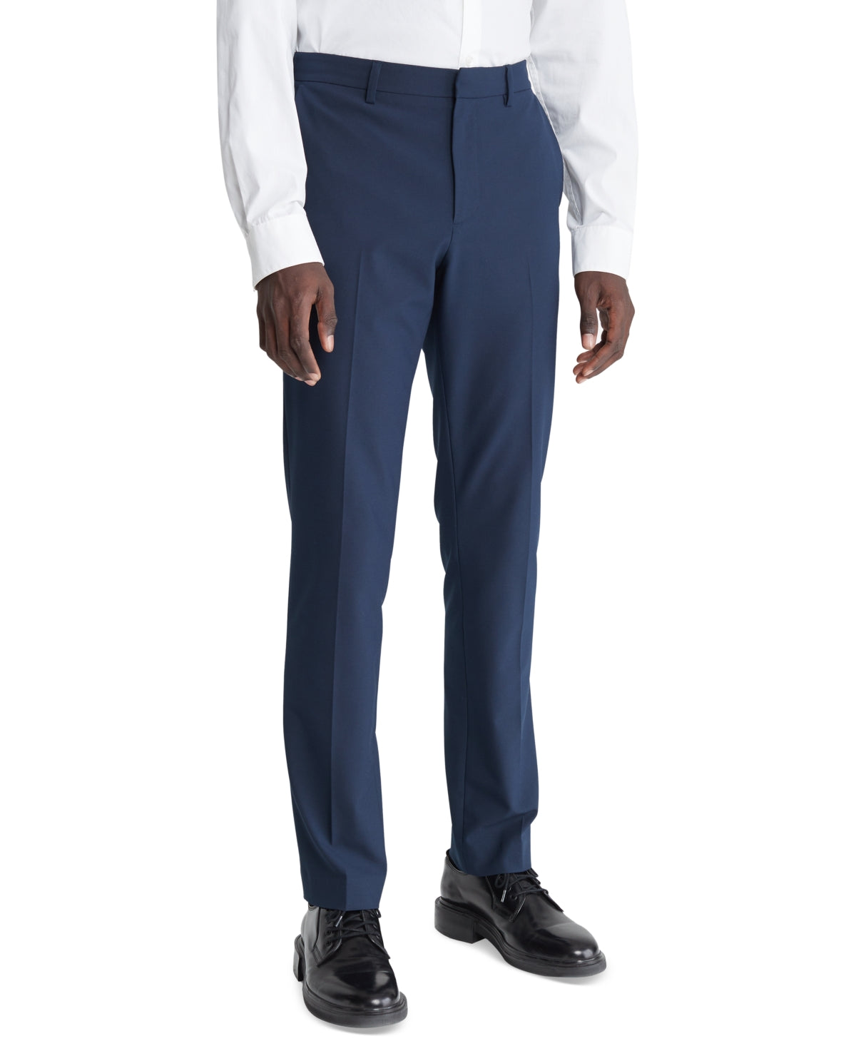 Calvin Klein Mens Slim fit Dress Pants 38 / 32 Navy Blue Solid