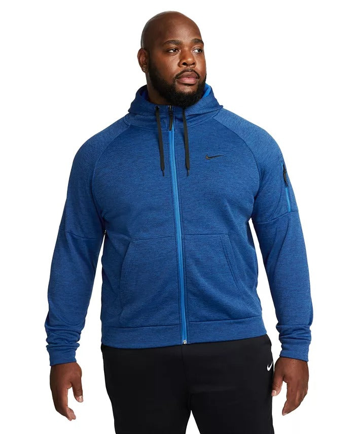 Nike Men's Therma-FIT Full-Zip Hoodie Sweatshirt XXL Blue