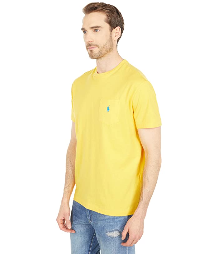 Polo Ralph Lauren Men's Classic Jersey Pocket Tee Shirt Yellow Xxl