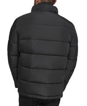 Calvin Klein Men's Full-Zip Puffer Coat XXL With Set In Bib Detail Black