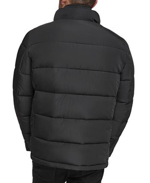 Calvin Klein Men's Full-Zip Puffer Coat XXL With Set In Bib Detail Black
