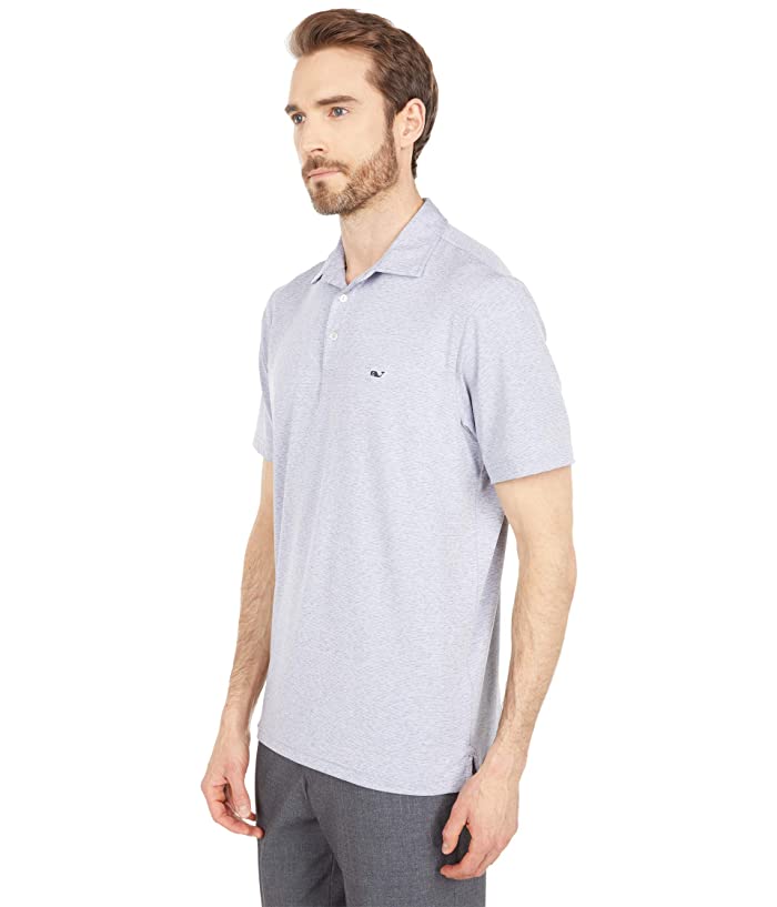 Vineyard Vines Mens St. Jean Stripe Sankaty Regular Fit Polo Shirt Grey 2XL