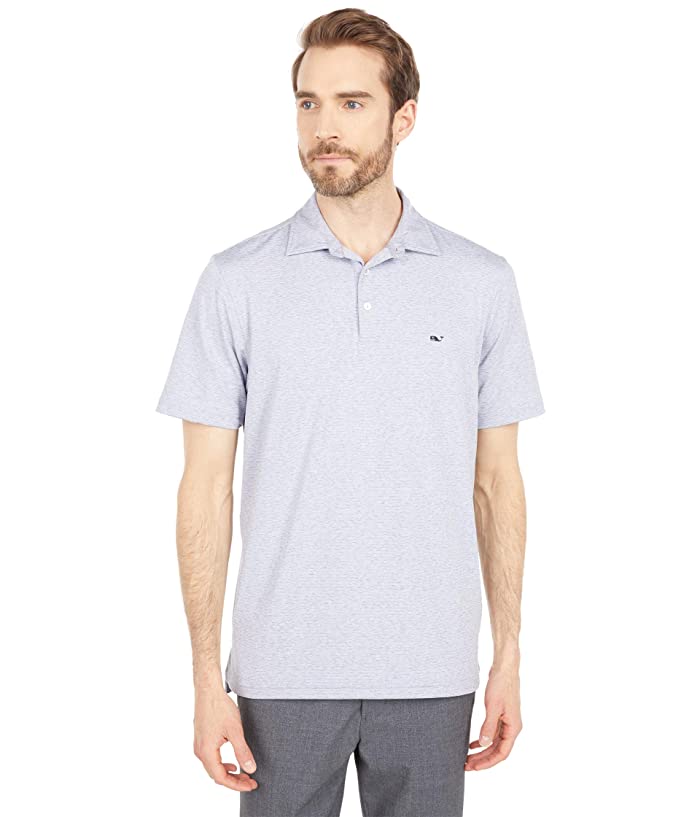 Vineyard Vines Mens St. Jean Stripe Sankaty Polo Shirt Hammerhead Grey Small