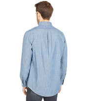 Polo Ralph Lauren Mens Classic fit Long Sleeve Button-Up Shirt XXL Blue Solid