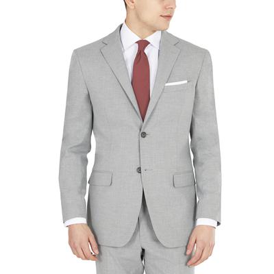 Dkny Mens Modern fit Suit Jacket Blazer 48 L Grey Solid Stretch