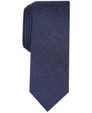 Bar Iii Mens Slim fit Tie Necktie One Size Navy Blue Solid