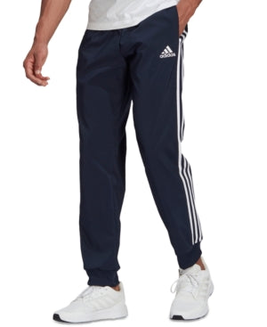 Adidas Men's 3 Stripe Jogger Pants Legend Ink Blue White Small