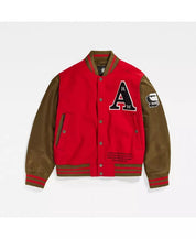 G-STAR RAW Men's Varsity Jacket Small Red / Brown
