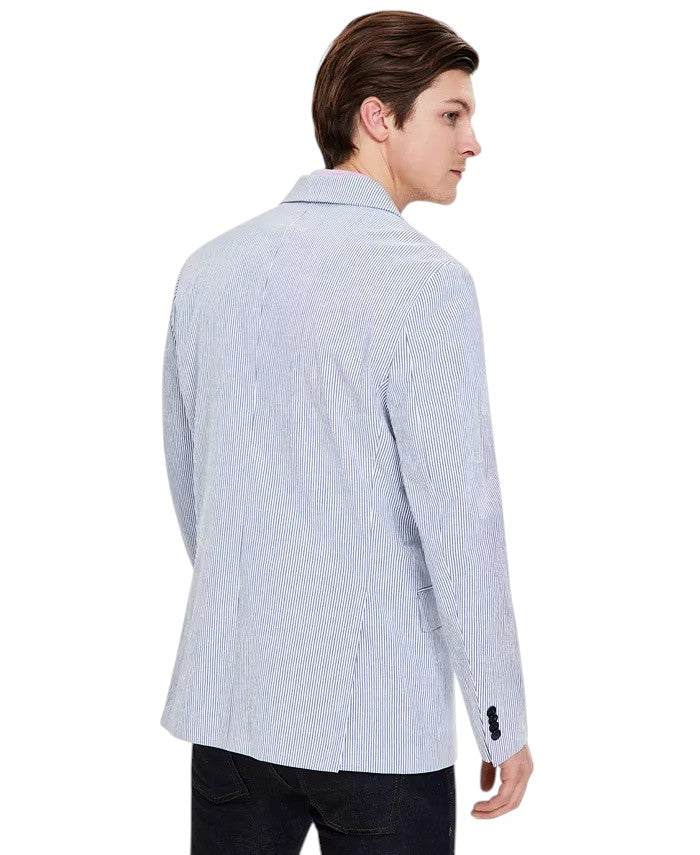 Tommy Hilfiger Mens Modern fit Seersucker Suit Jacket Blazer 40 S Blue Striped