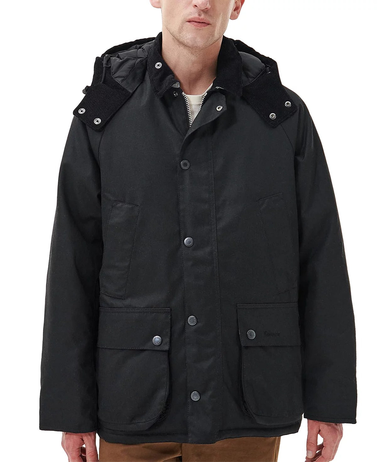 Barbour Men's Winter Bedale Hooded Jacket Black Coat 2XL