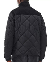 Barbour Men's Elmwood Box Quilted Jacket Black Coat Large