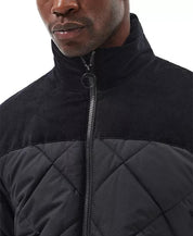Barbour Men's Elmwood Box Quilted Jacket Black Coat Large