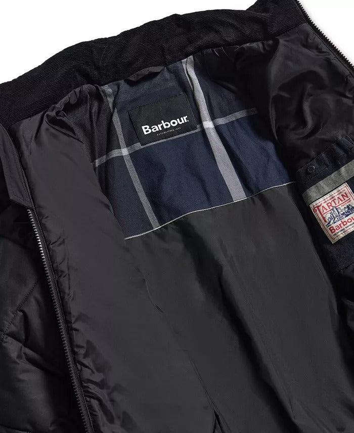 Barbour Men's Elmwood Box Quilted Full-Zip Jacket XL Black
