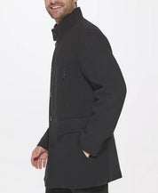 Cole Haan Men's Wool Stand Collar Topper Jacket with Nylon Bib Coat XL Black