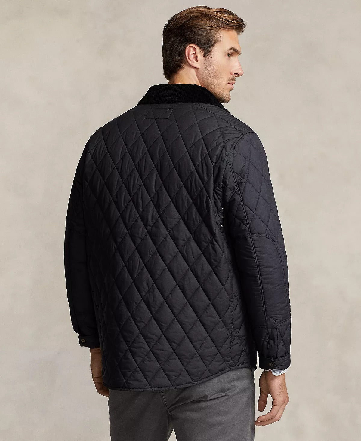 POLO RALPH LAUREN Men's Big & Tall Water-Repellent Quilted Jacket 4LT 4XLT Black