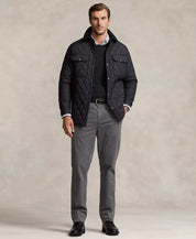 POLO RALPH LAUREN Men's Big & Tall Water-Repellent Quilted Jacket 4LT 4XLT Black