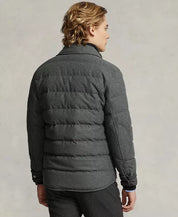 Polo Ralph Lauren Men's Quilted Wool-Blend Down Jacket XL Grey Barclay