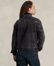 Polo Ralph Lauren Men's Reversible Denim Flannel Trucker Jacket Small Black
