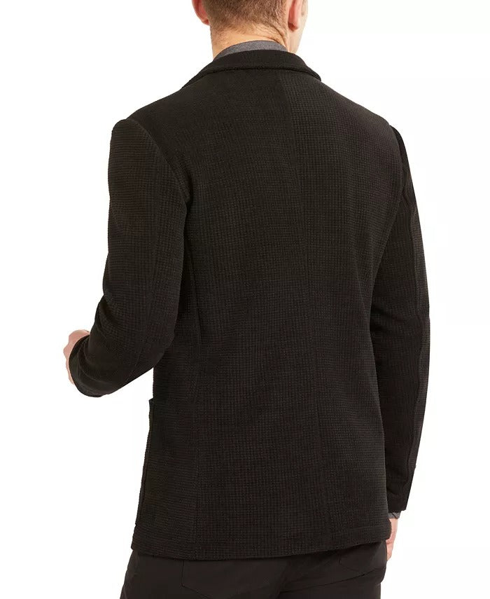 Kenneth Cole Men's Textured Triple Patch Pocket Sport Coat Blazer Black XL