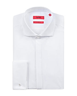 Hugo Boss Mens Katthew Slim Fit Button Down Dress Shirt White 17.5R