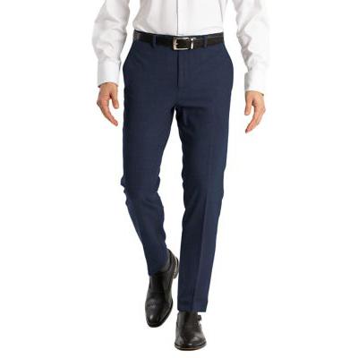 Calvin Klein Mens Slim fit Dress Pants 38 / 32 Navy Blue Solid Stretch