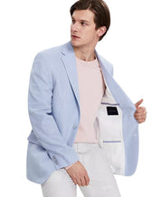 Tommy Hilfiger Mens Modern fit Sport Coat Blazer 42 L Light Blue Solid Stretch